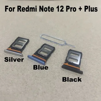 Оригинален Нов Тава за sim-карти Xiaomi Redmi Note 12 PRO + Plus 5G Слот Притежателя Гнездо за Адаптер Съединител За Ремонт, Смяна на Части