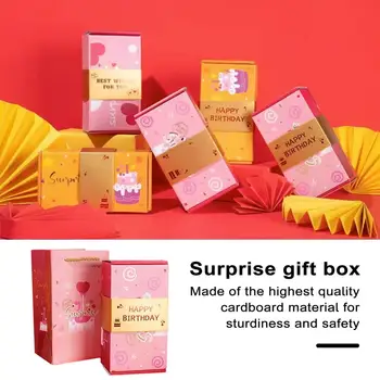 Подарък кутия за Свети Валентин за многократна употреба, Определени Подарък Кутии-Изненади за Писма честит Рожден Ден, Набор от Чанти от Дебела Хартия за Свети Валентин за Дома