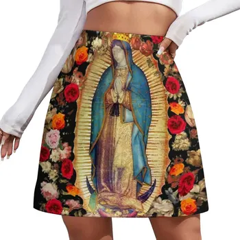 Пола на Дева Мария в Мексико, е Католически Светец, Модерни всекидневни поли трапецовидна форма, Модерен мини-пола, Дамски дрехи големи размери по поръчка