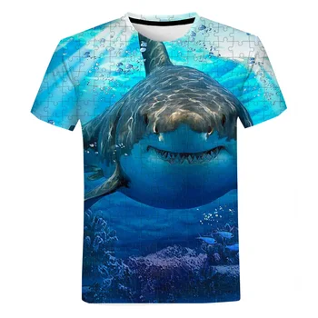 Популярната Бяла акула, 3D печат, Страхотна тениска с животни, Лятна мода гореща Градинска дрехи, Мъжки дрехи, Hoody в стил хип-хоп Оверсайз