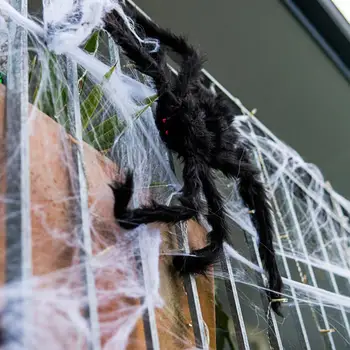 Поставка-паяк, с регулируеми крака Реалистична поставка-паяк Реалистични плюшени украса-паяци за партита за Хелоуин за бягство
