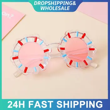 Прекрасни слънчеви очила под формата на слънчоглед, кръгли очила с защита от uv, модерни спортни очила на открито, плажни партита, очила за street фотография