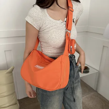 Проста жена е Универсална чанта-месинджър с чантата, модни чанти-чанти, Однотонная чанта за пътуване в стил Харадзюку