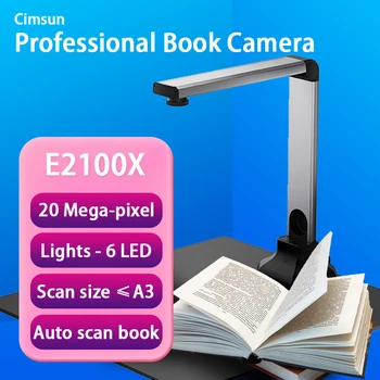 Скенер за книги на документи E2100X Pro 20MP HD с мека основа, на Размер A3, многоязычное софтуер за офис/училище/банка/болници