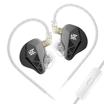 Слушалки KZ-EDXS 3,5 мм Динамичен звук Hi-Fi Слушалки в ушите с микрофон