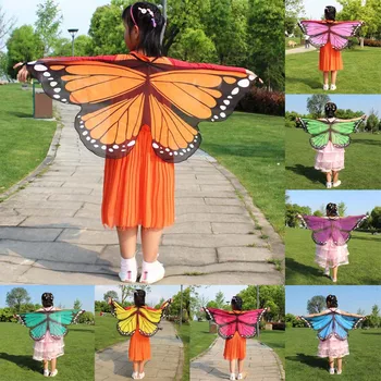 Творчески крилата на пеперуда, за детски партита, екстремни, Фэнтезийная Страна на Чудесата, Cosplay, Насекоми, Пеперуди, Шал, костюми, Аксесоари за Хелоуин