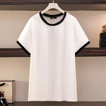Топ с къс ръкав За бременни жени 2022 Лятна новата модерна тениска Дамска бяла