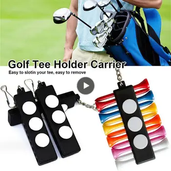 Трайни аксесоари за голф, за многократна употреба пръчка за голф, черен, лесно моющийся, Портативна Пластмасова поставка за чай за голф, удобна за носене, вилица за голф, лесна за използване