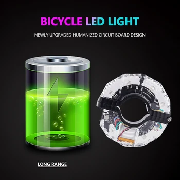 Универсални светлини за главината на колелото на велосипеда, зареждащи се чрез USB, водоустойчива, цветна вело светлини за спици, предупреждение за сигурност, за украса