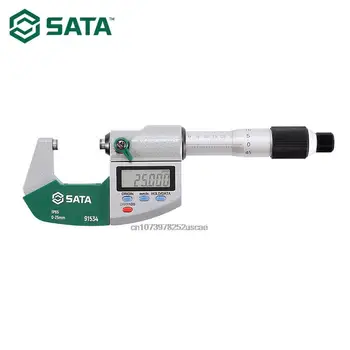 Цифров микрометър SATA 0-25 мм с точност 0,002 мм IP65